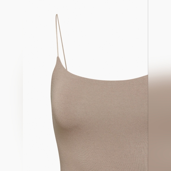 🌞ARITZIA Wilfred Free Tiny Dress Mini Bodycon Stretch Jersey Yellow Size S - Picture 8 of 12